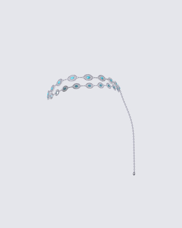 Finesse Silvana Silver Turquoise Belt