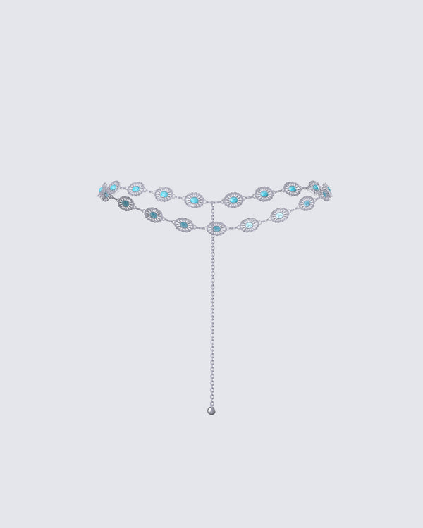 Finesse Silvana Silver Turquoise Belt