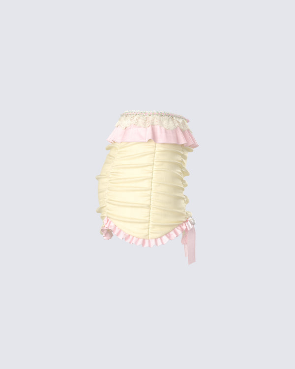 Finesse Sofia Pastel Ruffle Mini Skirt