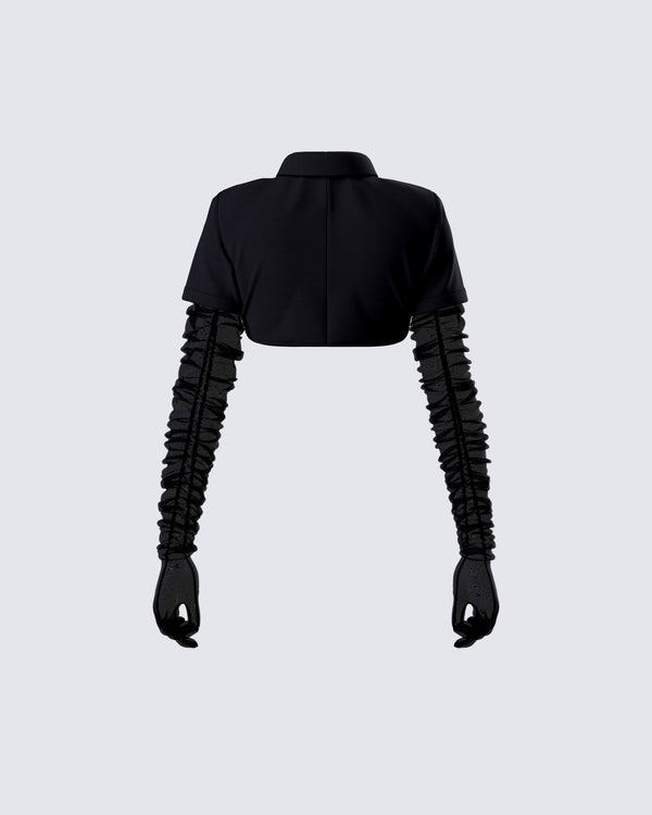 Finesse Sora Black Shirt & Gloves