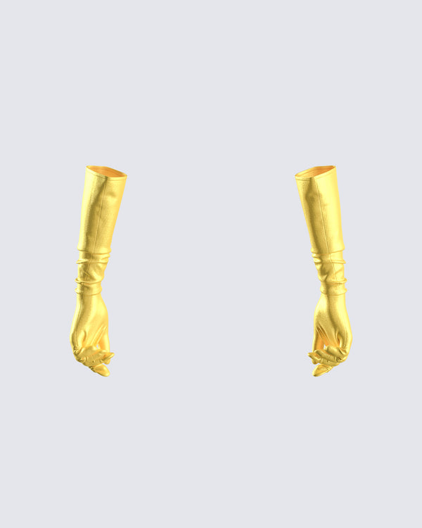 Finesse Surya Yellow Satin Gloves