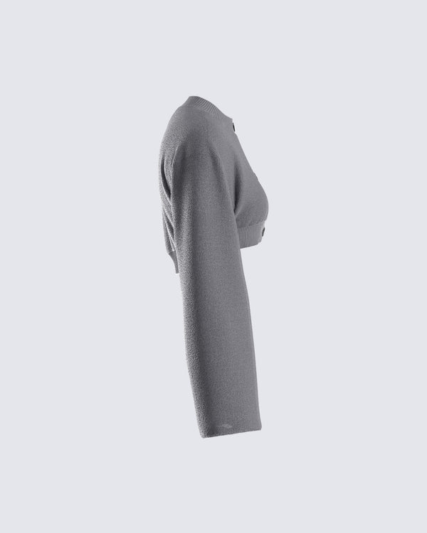 Finesse Svetlana Grey Sweater Cardigan