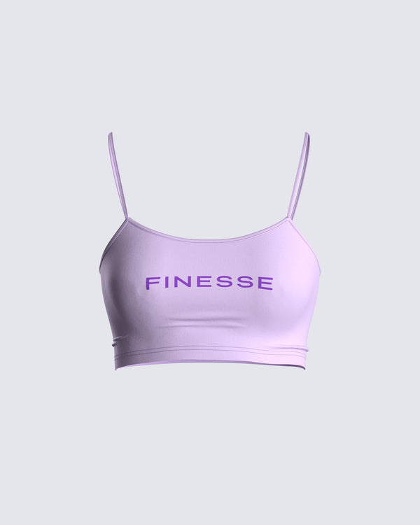 finesse Sydney Lilac Logo Cami