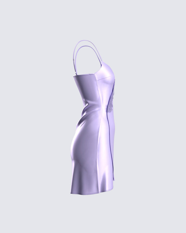 Finesse Taffy Purple Wrap Mini Dress