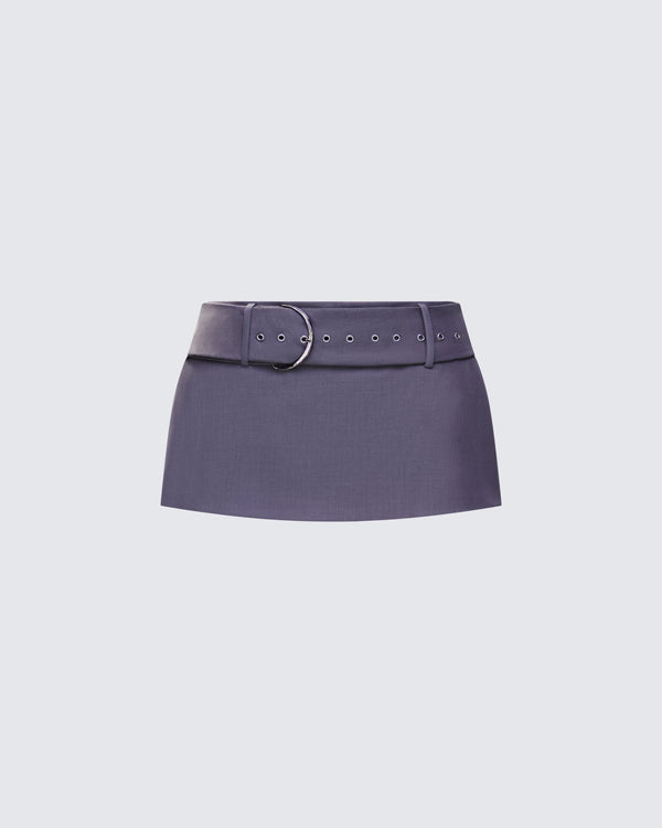 finesse Tami Grey Suiting Micro Mini Skort