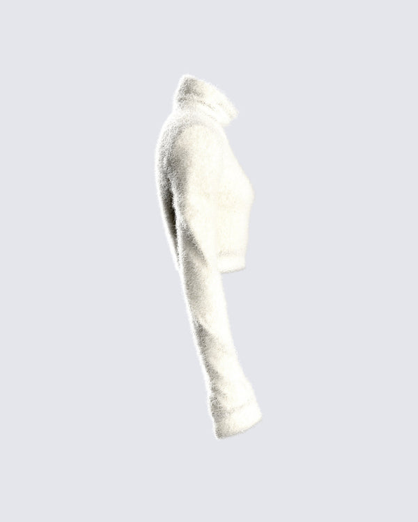 Finesse Tanis Beige Sweater Knit Top