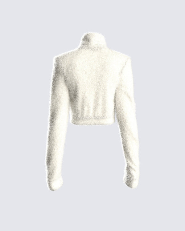 Finesse Tanis Beige Sweater Knit Top