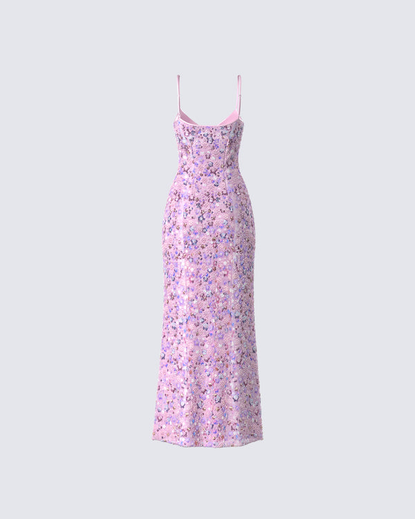 Finesse Tavianna Multi Floral Embellished Gown