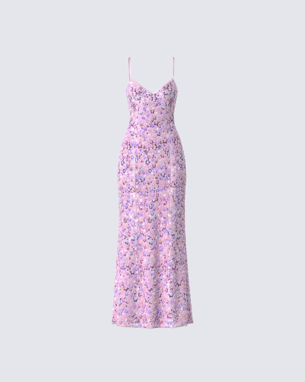 finesse Tavianna Multi Floral Embellished Gown