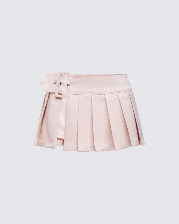 finesse Tina Tan Pleated Mini Skirt