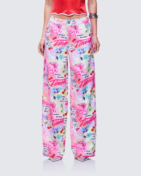 Finesse Tove Multi Printed Twill Pant