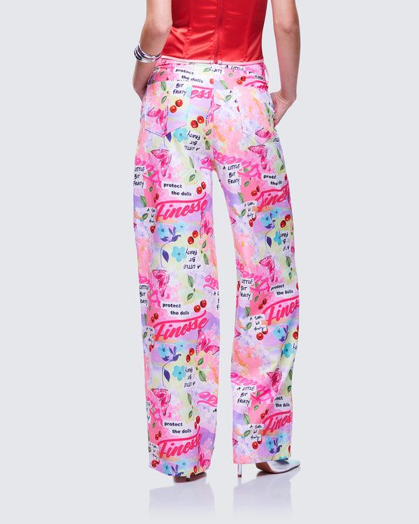 Finesse Tove Multi Printed Twill Pant