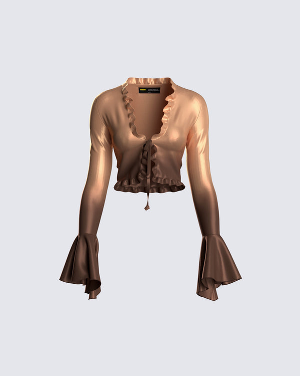 finesse Tracy Ombre Print Top