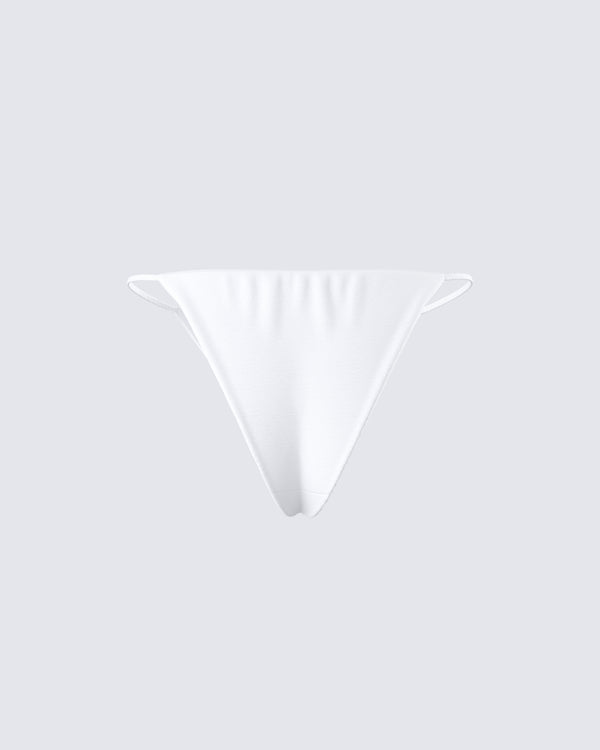 Finesse Twyla White Cheeky Bikini Bottom
