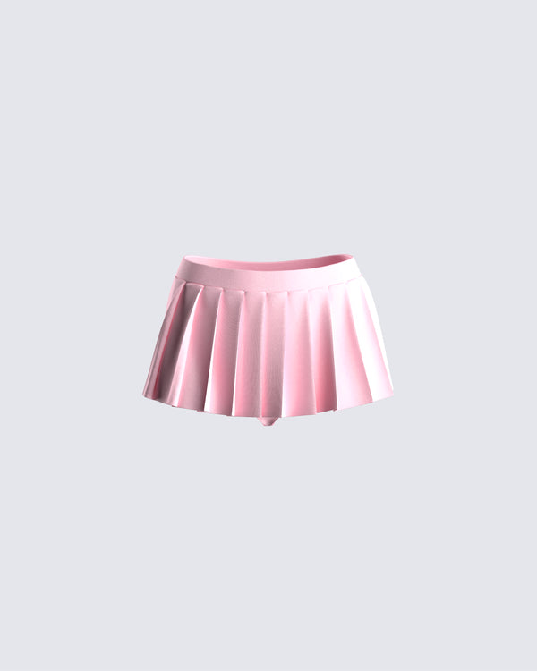 finesse Uma Pink Micro Mini Pleated Skort