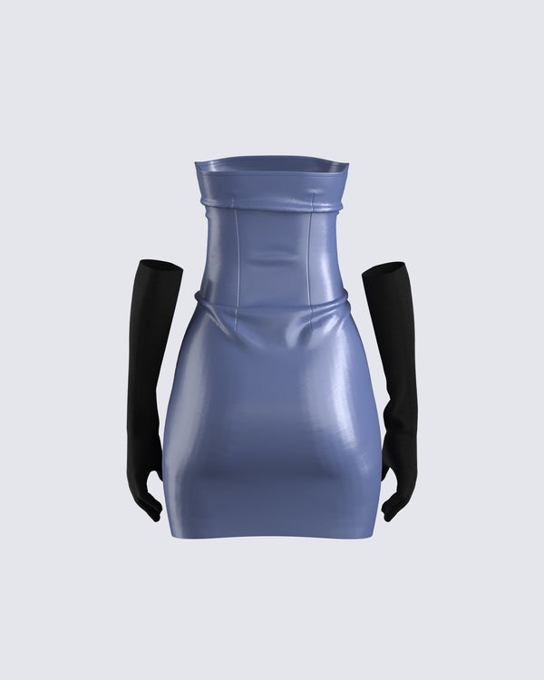 Finesse Valerie Leather Mini Dress & Gloves