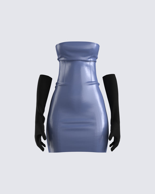 finesse Valerie Leather Mini Dress & Gloves