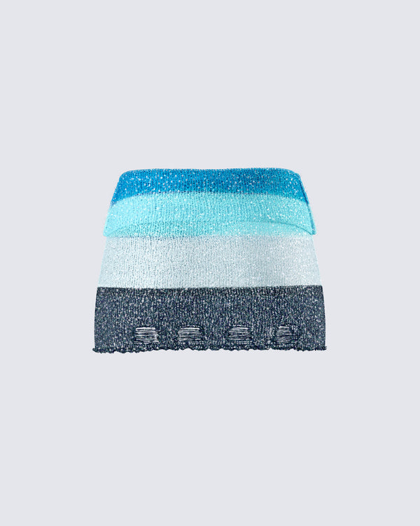 Finesse Vanessa Black Sequin Knit Skirt