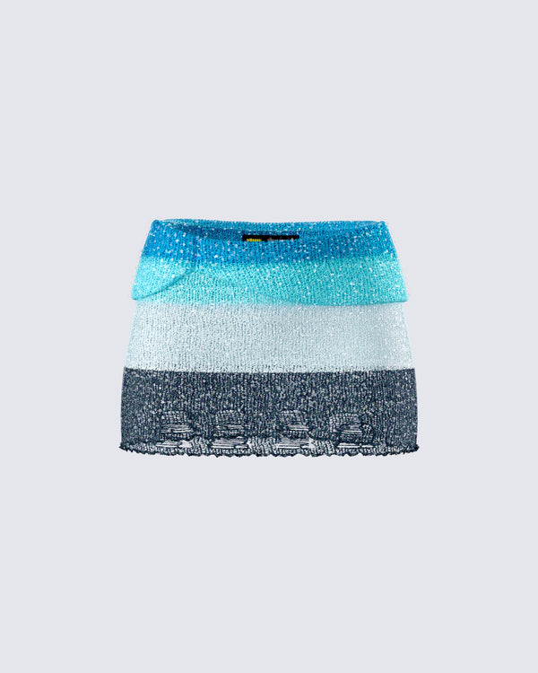 finesse Vanessa Black Sequin Knit Skirt