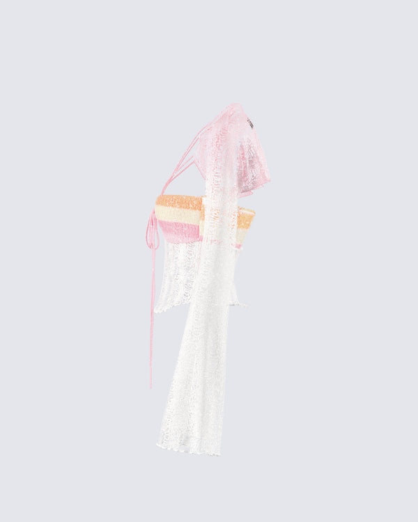 Finesse Vanessa Pink Sequin Knit Top