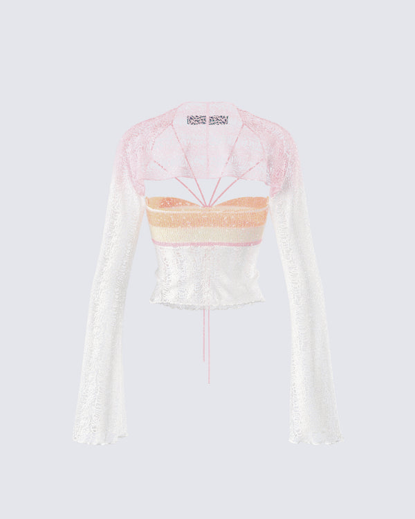 Finesse Vanessa Pink Sequin Knit Top