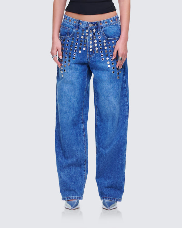 Finesse Vanora Grommet And Stud Jean