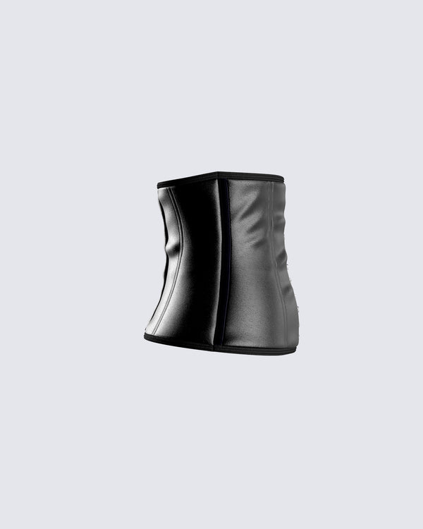 Finesse Vanya Black Compression Corset Top