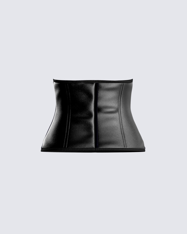 Finesse Vanya Black Compression Corset Top