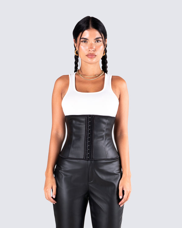 Finesse Vanya Black Compression Corset Top