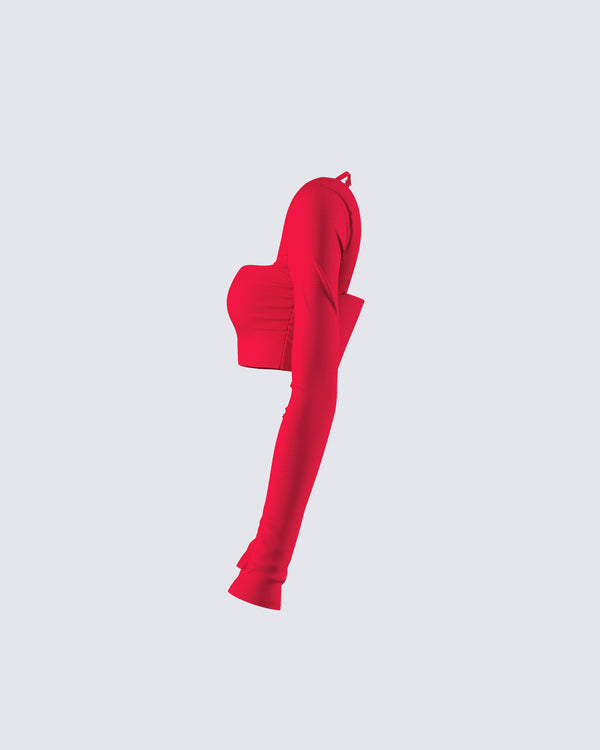 Finesse Venetia Red Sweetheart Top