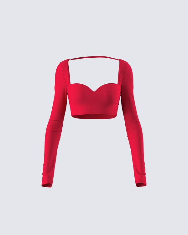 finesse Venetia Red Sweetheart Top