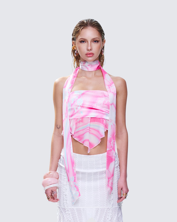 Finesse Verena Floral Print Top