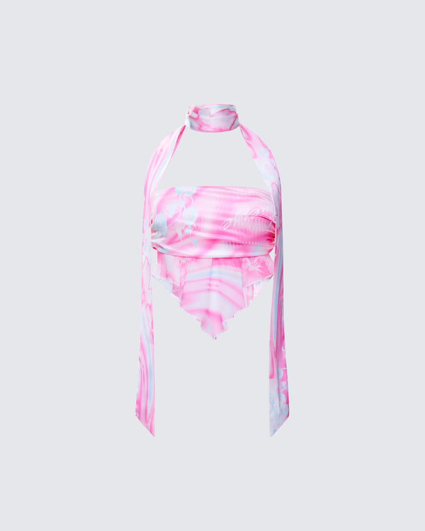 finesse Verena Floral Print Top