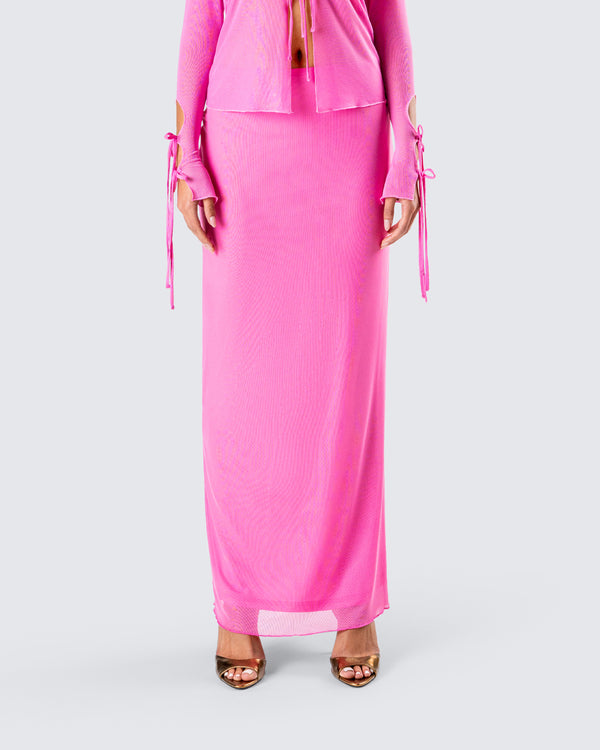 Finesse Vianka Pink Maxi Skirt