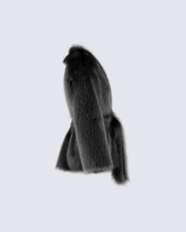Finesse Victoria Black Fur Coat