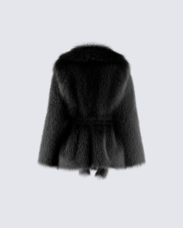 Finesse Victoria Black Fur Coat
