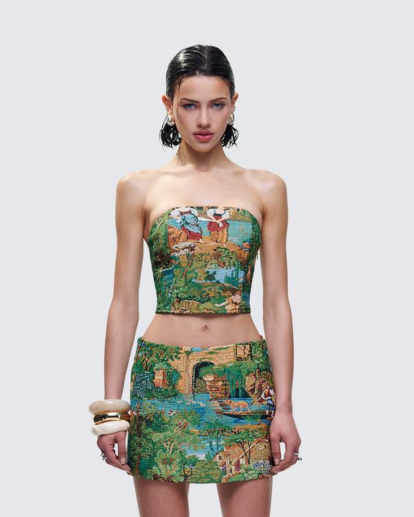 Finesse Viviette Tapestry Corset Top