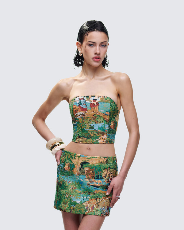 Finesse Viviette Tapestry Corset Top