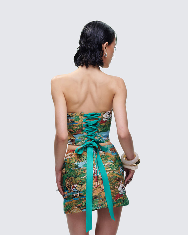 Finesse Viviette Tapestry Corset Top