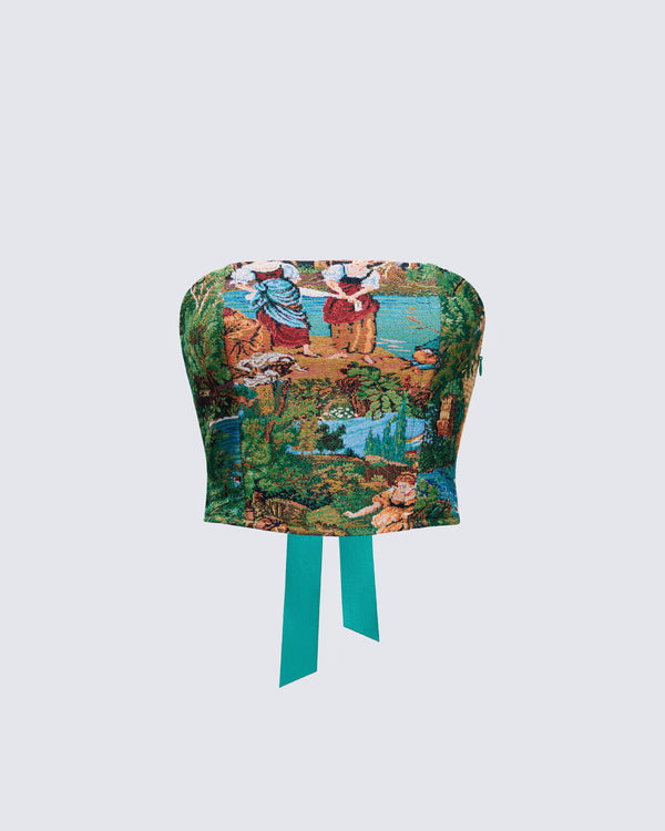 finesse Viviette Tapestry Corset Top