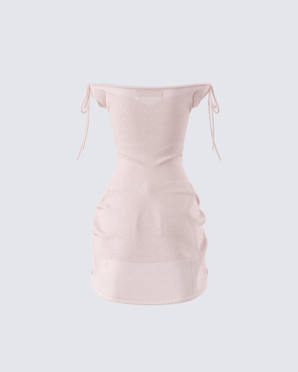 Finesse Wrenley Beige Ruched Sweater Top