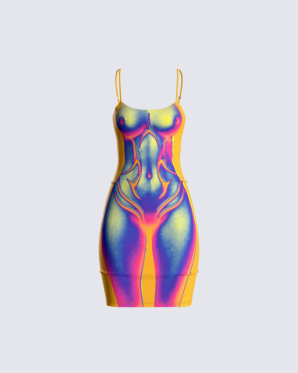 finesse Xavier Body Print Dress