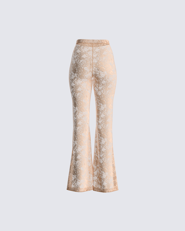 Finesse Yuri Peach Lace Pant