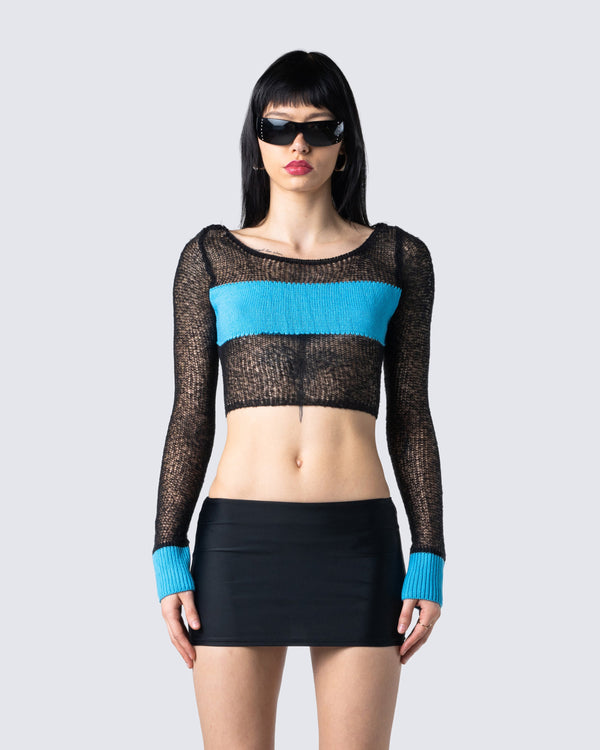 Finesse Zayda Multi Sweater Knit Top