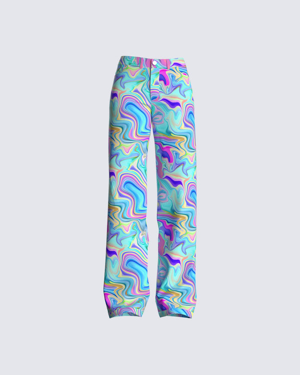 finesse Zenya Swirl Print Pant