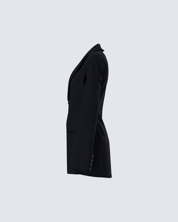 Finesse Zila Black Suiting Hourglass Blazer
