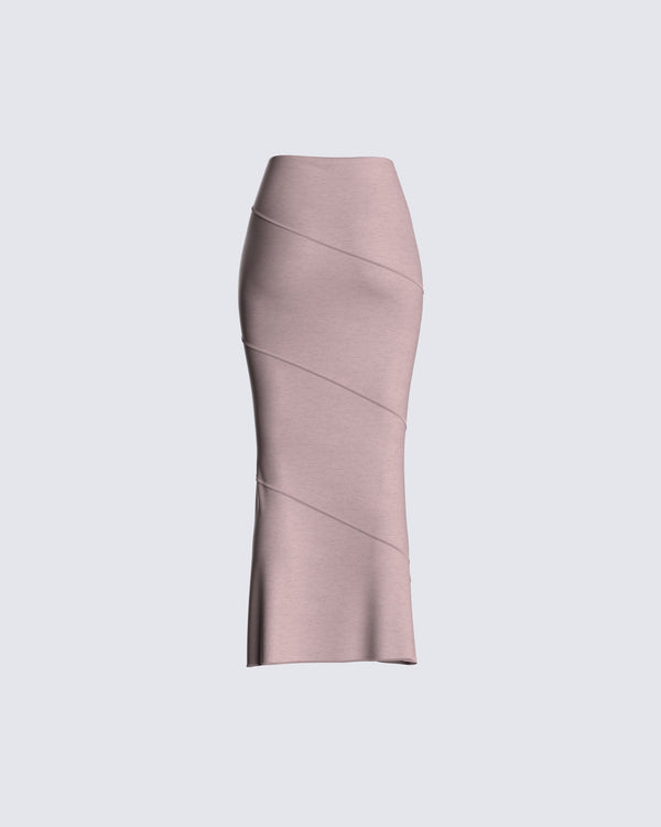 Finesse Zoe Taupe Maxi Skirt