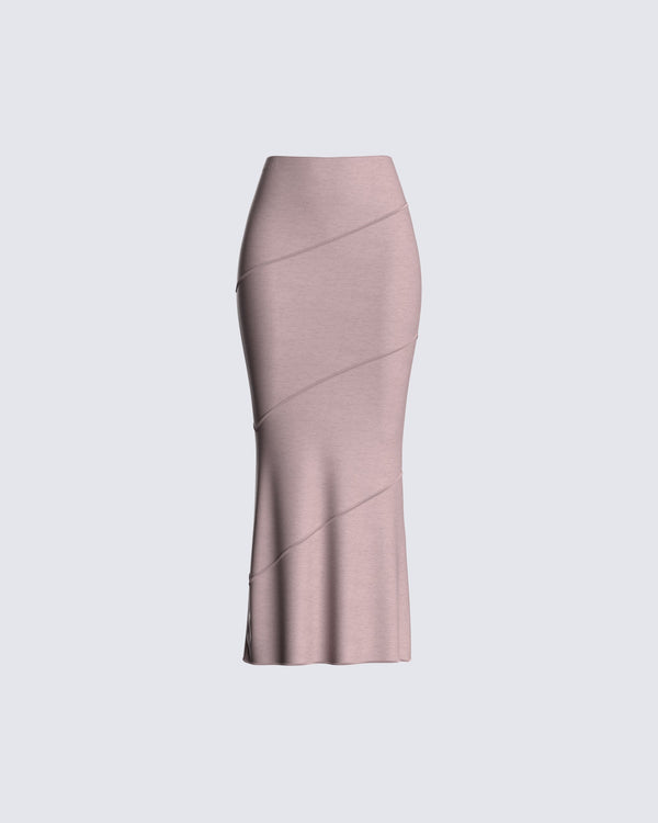 finesse Zoe Taupe Maxi Skirt