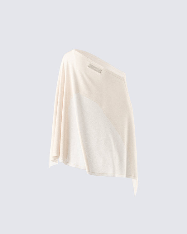 Finesse Zoella Ivory Off Shoulder Poncho