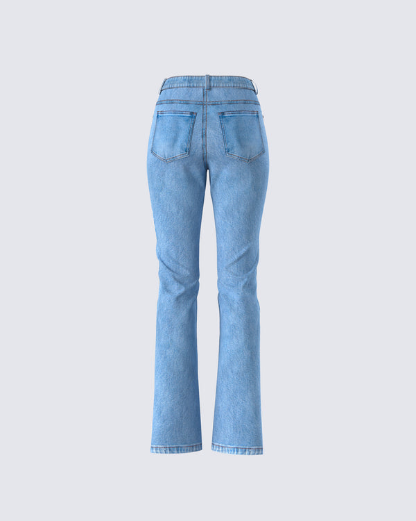 Finesse Zosia Blue Denim Ripped Jean